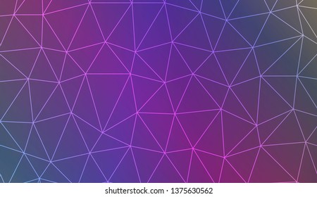 Template background with curved line. Triangles style. For interior wallpaper, smart design, fashion print. Vector illustration. Abstract Gradient Soft Colorful Background