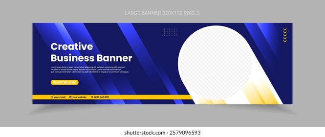 template background design for business company profile website banner