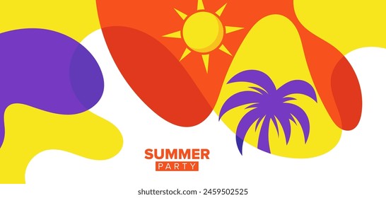 template background design of summer vector illustration collection