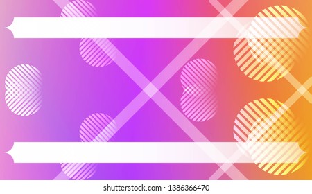 Template Background With Geometric Shape, Lines, Circle. For Template Cell Phone Backgrounds. Vector Illustration with Color Gradient