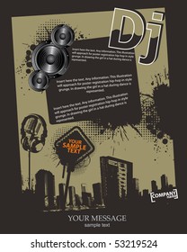 Template for background grunge party