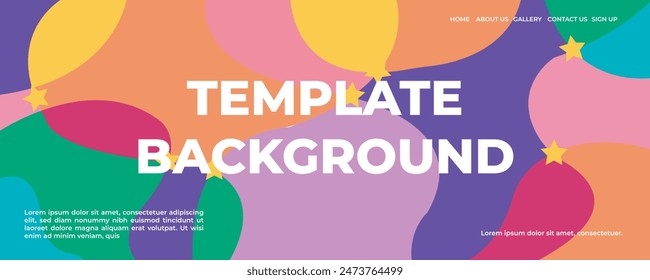 Template Background with Many Color