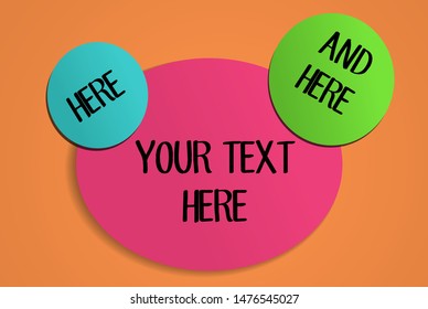 Template background with ovals for design, collage 