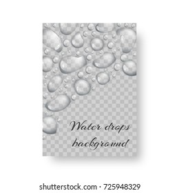 Template background with rain drops for biological design