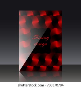 Template background with red metallic texture