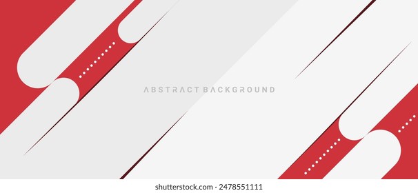 Template Background Red and white with stripe line on gradient white abstract backdrop vector illustration