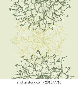 Template background with space for text with flowers dahlia