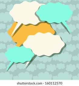  Template background with speech bubbles