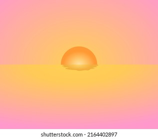 Template background of sunset pink