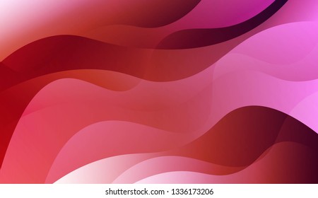 Template Background With Wave Geometric Shape. For Your Design Wallpapers Presentation. Vector Illustration with Color Gradient.