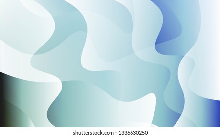 Template Background With Wave Geometric Shape. Design For Cover Page, Poster, Banner Of Websites. Vector Illustration.