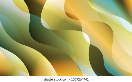Template Background With Wave Geometric Shape. For Template Cell Phone Backgrounds. Vector Illustration with Color Gradient