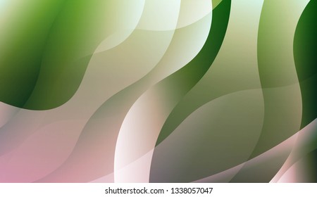 Template Background With Wave Geometric Shape. For Your Design Wallpapers Presentation. Vector Illustration with Color Gradient.