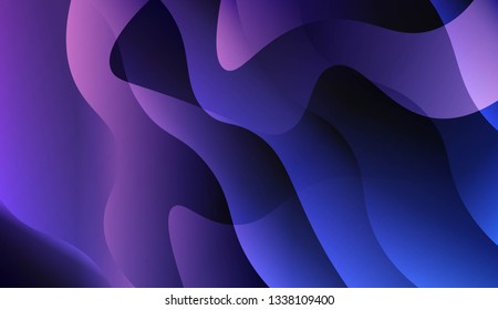 Template Background With Wave Geometric Shape. For Design, Presentation, Business. Vector Illustration with Color Gradient.