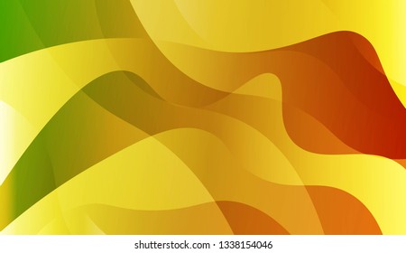 Template Background With Wave Geometric Shape. For Your Design Wallpapers Presentation. Vector Illustration with Color Gradient.