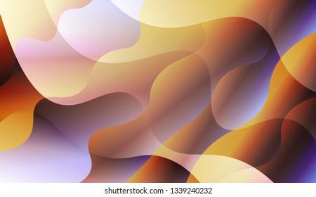 Template Background With Wave Geometric Shape. For Template Cell Phone Backgrounds. Vector Illustration with Color Gradient