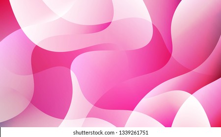 Template Background With Wave Geometric Shape. Design For Cover Page, Poster, Banner Of Websites. Vector Illustration.