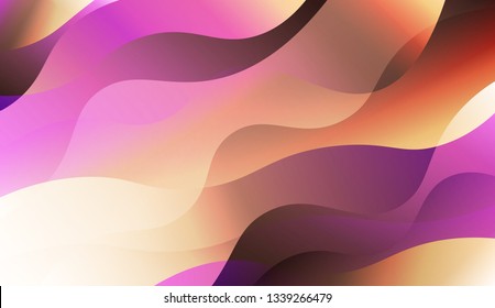 Template Background With Wave Geometric Shape. For Template Cell Phone Backgrounds. Vector Illustration with Color Gradient