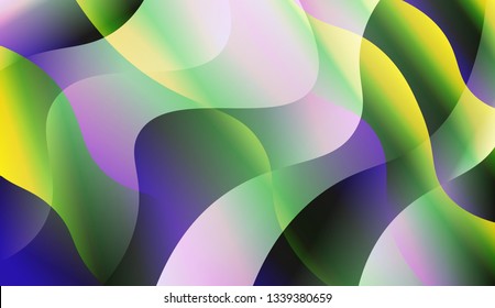 Template Background With Wave Geometric Shape. For Template Cell Phone Backgrounds. Vector Illustration with Color Gradient
