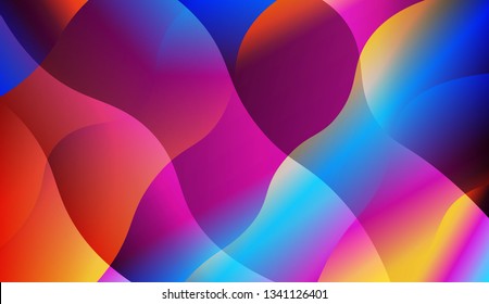 Template Background With Wave Geometric Shape. For Template Cell Phone Backgrounds. Vector Illustration with Color Gradient