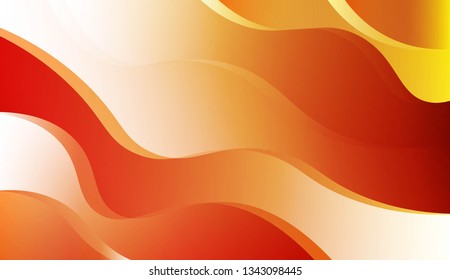 Template Background With Wave Geometric Shape. Design For Cover Page, Poster, Banner Of Websites. Vector Illustration.
