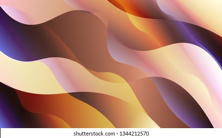 Template Background With Wave Geometric Shape. For Template Cell Phone Backgrounds. Vector Illustration with Color Gradient