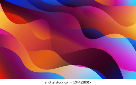 Template Background With Wave Geometric Shape. For Template Cell Phone Backgrounds. Vector Illustration with Color Gradient