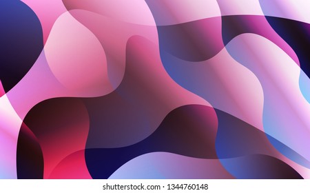 Template Background With Wave Geometric Shape. For Flyer, Brochure, Booklet And Websites Design Vector Illustration with Color Gradient.