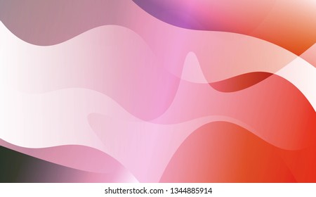 Template Background With Wave Geometric Shape. For Your Design Wallpapers Presentation. Vector Illustration with Color Gradient.