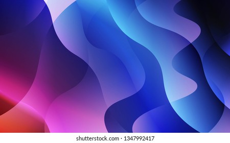 Template Background With Wave Geometric Shape. For Your Design Wallpapers Presentation. Vector Illustration with Color Gradient.