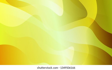 Template Background With Wave Geometric Shape. For Template Cell Phone Backgrounds. Vector Illustration with Green Yellow Color Gradient