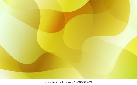Template Background With Wave Geometric Shape. For Template Cell Phone Backgrounds. Vector Illustration with Green Yellow Color Gradient