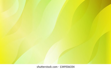 Template Background With Wave Geometric Shape. For Template Cell Phone Backgrounds. Vector Illustration with Green Yellow Color Gradient