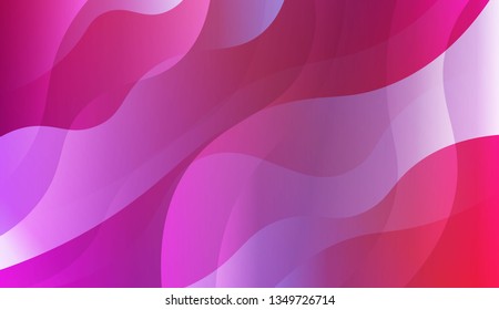 Template Background With Wave Geometric Shape. For Your Design Wallpaper, Presentation, Banner, Flyer, Cover Page, Landing Page. Vector Illustration with Color Gradient.
