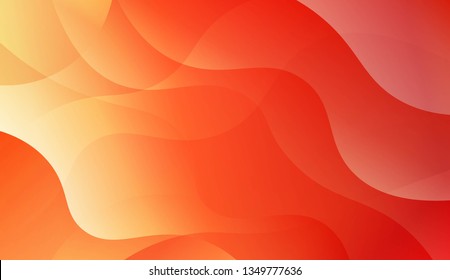 Template Background With Wave Geometric Shape. For Your Design Wallpaper, Presentation, Banner, Flyer, Cover Page, Landing Page. Vector Illustration with Color Gradient.