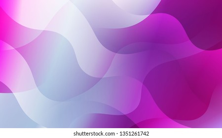 Template Background With Wave Geometric Shape. For Your Design Wallpaper, Presentation, Banner, Flyer, Cover Page, Landing Page. Vector Illustration with Color Gradient.