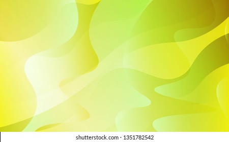 Template Background With Wave Geometric Shape. For Template Cell Phone Backgrounds. Vector Illustration with Green Yellow Color Gradient