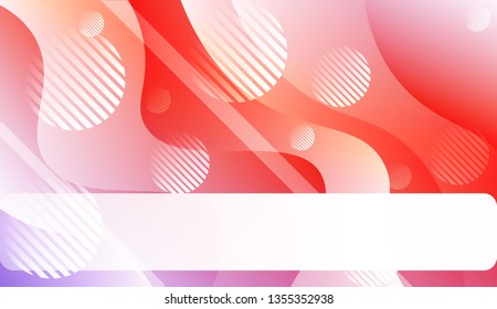 Template Background With Wave Geometric Shape, Lines, Circle. For Design, Presentation, Business. Vector Illustration with Color Gradient