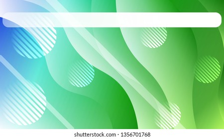 Template Background With Wave Geometric Shape, Lines, Circle. For Design, Presentation, Business. Vector Illustration with Color Gradient