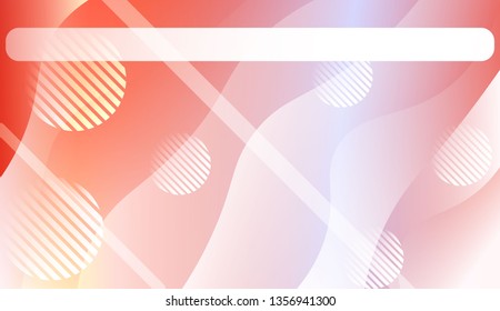 Template Background With Wave Geometric Shape, Lines, Circle. Design For Cover Page, Poster, Banner Of Websites. Vector Illustration with Color Gradient