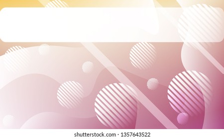 Template Background With Wave Geometric Shape, Lines, Circle. For Design, Presentation, Business. Vector Illustration with Color Gradient