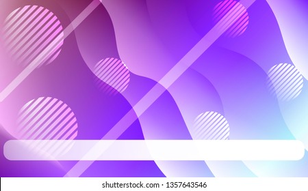 Template Background With Wave Geometric Shape, Lines, Circle. For Design, Presentation, Business. Vector Illustration with Color Gradient