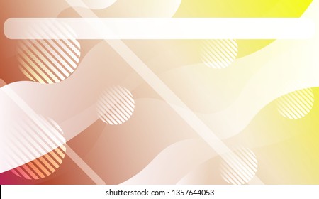Template Background With Wave Geometric Shape, Lines, Circle. For Design, Presentation, Business. Vector Illustration with Color Gradient