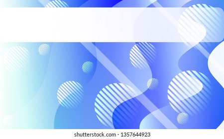 Template Background With Wave Geometric Shape, Lines, Circle. For Design, Presentation, Business. Vector Illustration with Color Gradient