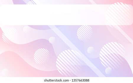 Template Background With Wave Geometric Shape, Lines, Circle. Design For Cover Page, Poster, Banner Of Websites. Vector Illustration with Color Gradient