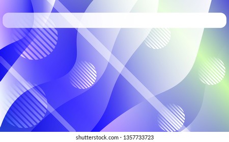Template Background With Wave Geometric Shape, Lines, Circle. Design For Cover Page, Poster, Banner Of Websites. Vector Illustration with Color Gradient