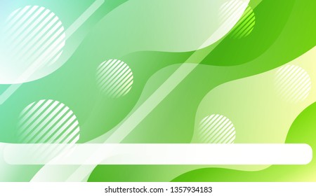 Template Background With Wave Geometric Shape, Lines, Circle. For Design, Presentation, Business. Vector Illustration with Color Gradient