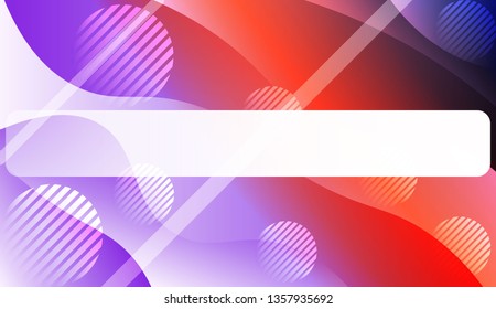 Template Background With Wave Geometric Shape, Lines, Circle. For Design, Presentation, Business. Vector Illustration with Color Gradient