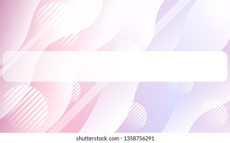 Template Background With Wave Geometric Shape, Lines, Circle. Design For Cover Page, Poster, Banner Of Websites. Vector Illustration with Color Gradient