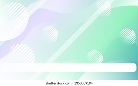 Template Background With Wave Geometric Shape, Lines, Circle. Design For Cover Page, Poster, Banner Of Websites. Vector Illustration with Color Gradient